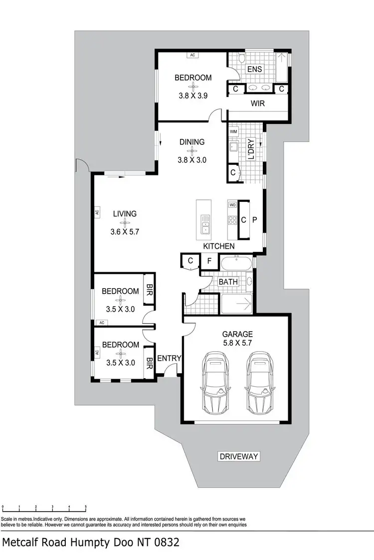 Floorplan of Homely rural property listing, 129 Metcalfe Road, Humpty Doo NT 836