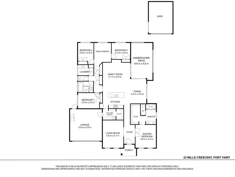 Floorplan of Homely house listing, 23 Mills Crescent, Port Fairy VIC 3284