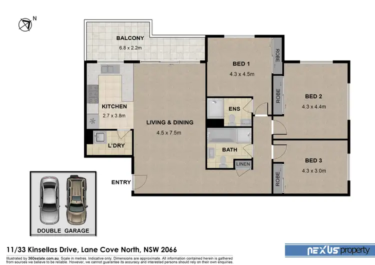 Floorplan of Homely apartment listing, 11/33 Kinsellas Drive, Lane Cove North NSW 2066