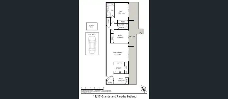 Floorplan of Homely apartment listing, 13/19 Grandstand Parade, Zetland NSW 2017