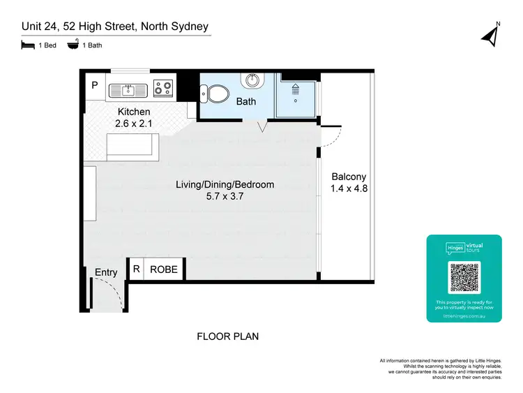 Floorplan of Homely apartment listing, 24/52 High Street, North Sydney NSW 2060
