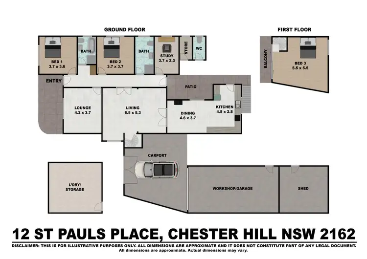 Floorplan of Homely house listing, 12 Saint Pauls Place, Chester Hill NSW 2162