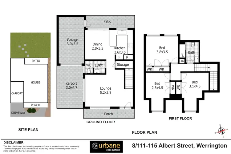 Floorplan of Homely townhouse listing, 8/111-115 Albert Street, Werrington NSW 2747