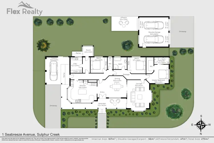 Floorplan of Homely house listing, 1 Seabreeze Avenue, Sulphur Creek TAS 7316