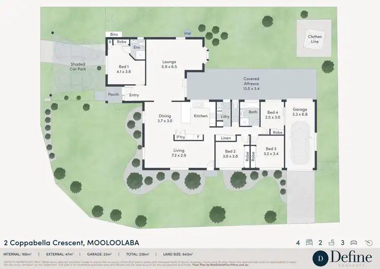 Floorplan of Homely house listing, 2 Coppabella Crescent, Mooloolaba QLD 4557