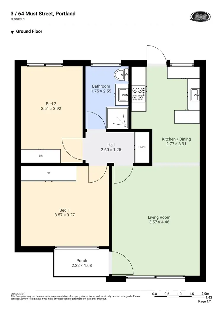 Floorplan of Homely unit listing, 3/64 Must Street, Portland VIC 3305