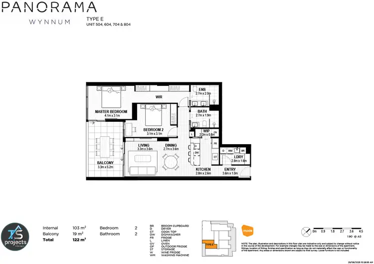 Floorplan of Homely apartment listing, 504/35 BAY TERRACE, Wynnum QLD 4178