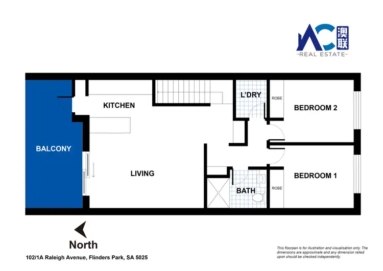 Floorplan of Homely apartment listing, 102/1A Raleigh Avenue, Flinders Park SA 5025