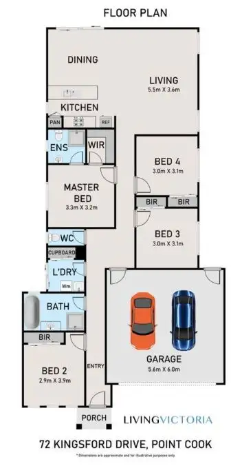 Floorplan of Homely house listing, 72 Kingsford Drive, Point Cook VIC 3030