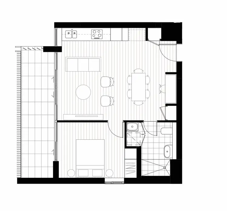 Floorplan of Homely apartment listing, 1110/25 Geddes Avenue, Zetland NSW 2017