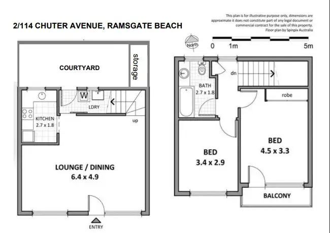 Floorplan of Homely apartment listing, 2/114 Chuter Avenue, Ramsgate Beach NSW 2217