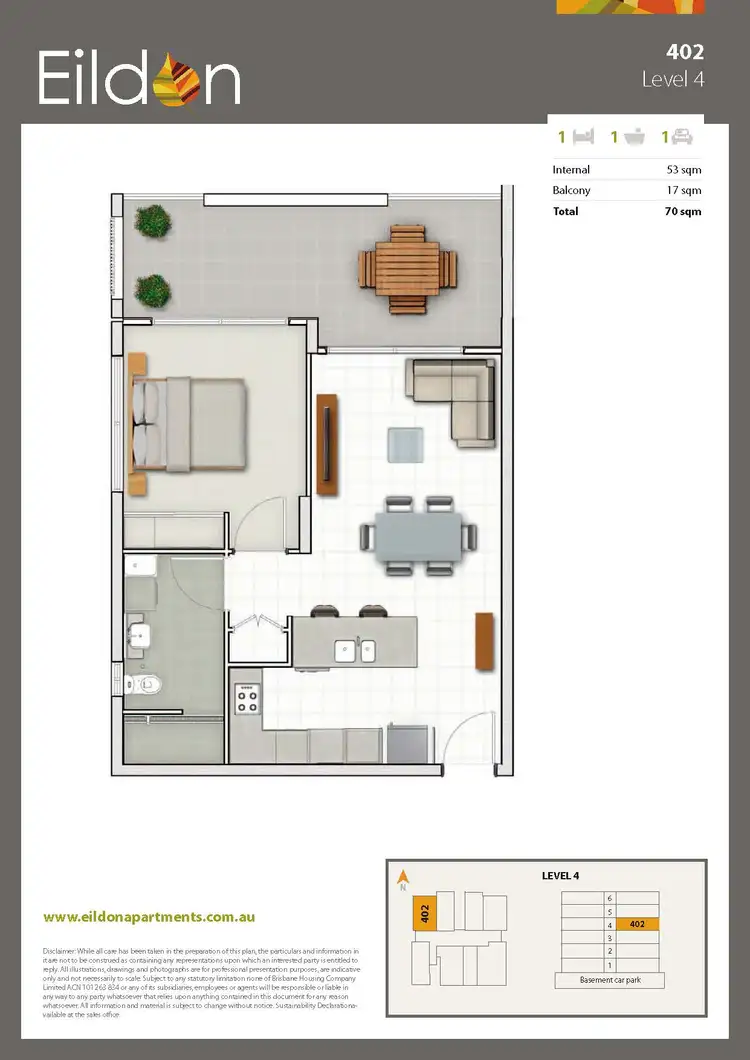 Floorplan of Homely apartment listing, 402/14 Newmarket Road, Windsor QLD 4030