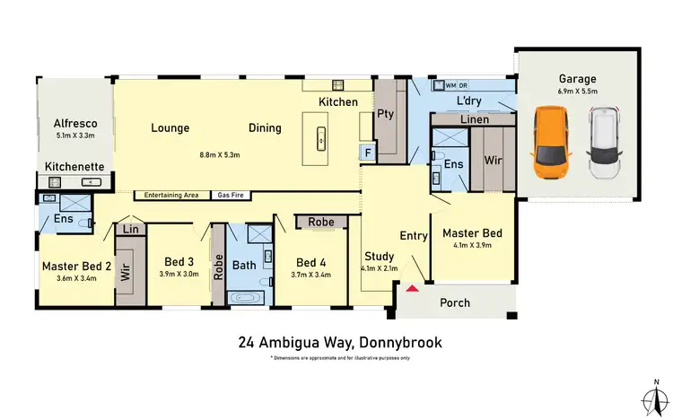 Floorplan of Homely house listing, 24 Ambigua way, Donnybrook VIC 3064
