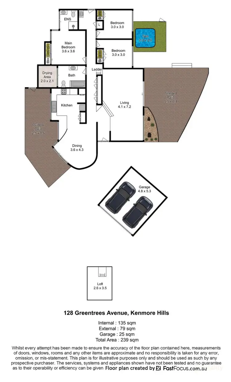 Floorplan of Homely house listing, 128 Greentrees Avenue, Kenmore Hills QLD 4069