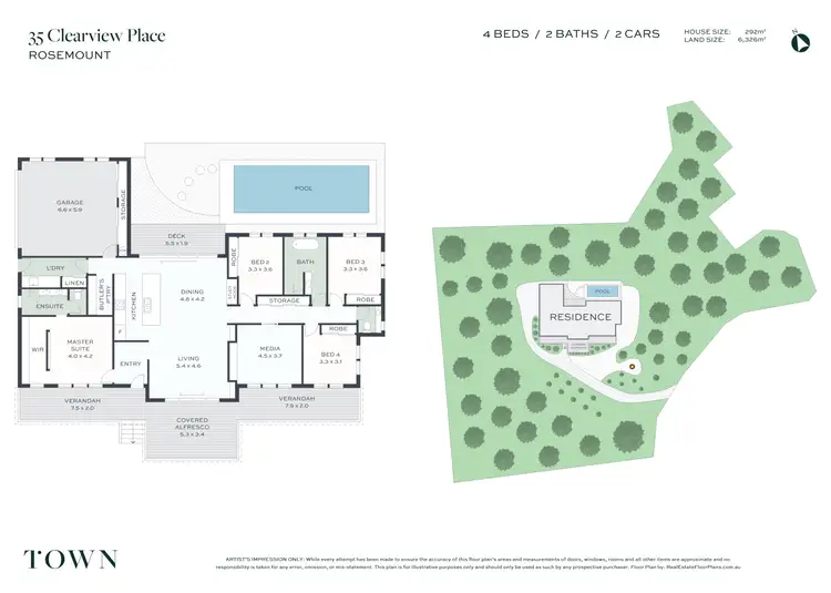 Floorplan of Homely house listing, 35 Clearview Place, Rosemount QLD 4560