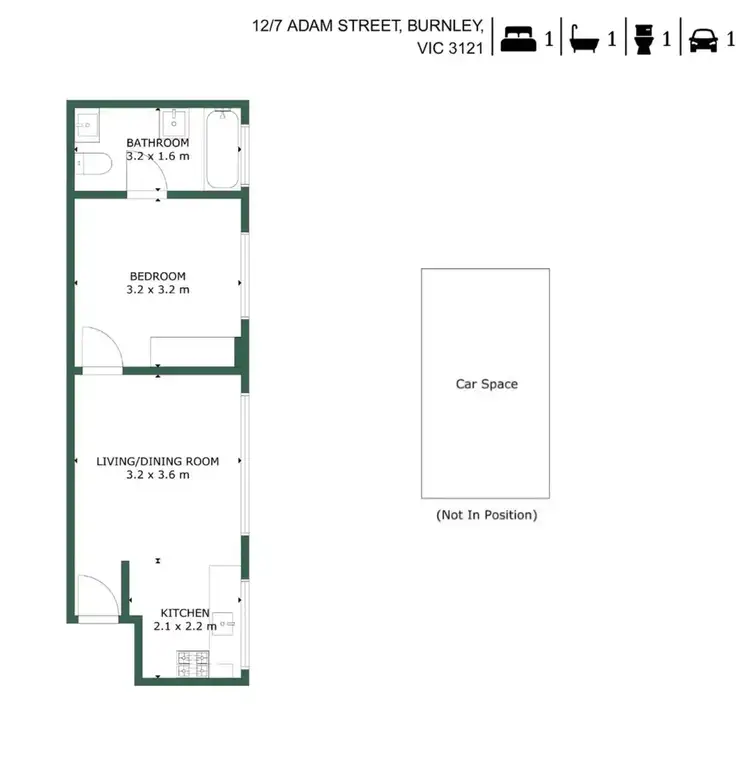 Floorplan of Homely apartment listing, 12/7 Adam Street, Richmond VIC 3121