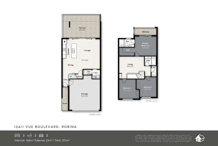 Floorplan of Homely townhouse listing, 134/1 Vue Boulevard, Robina QLD 4226