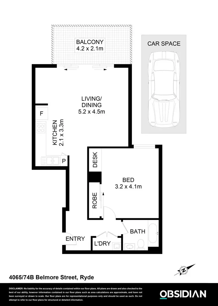 Floorplan of Homely apartment listing, 4065/74 Belmore Street, Ryde NSW 2112