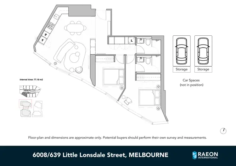 Floorplan of Homely apartment listing, 6008/639 Little Lonsdale Street, Melbourne VIC 3000