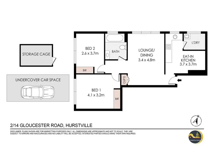 Floorplan of Homely unit listing, 2/14-16 Gloucester Road, Hurstville NSW 2220