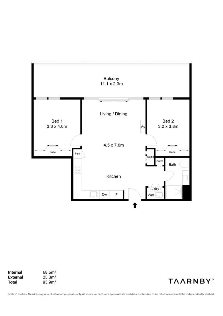 Floorplan of Homely apartment listing, 404/3 Banksia Street, Glenside SA 5065