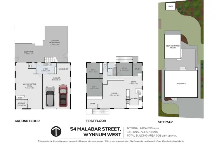 Floorplan of Homely house listing, 54 Malabar Street, Wynnum West QLD 4178