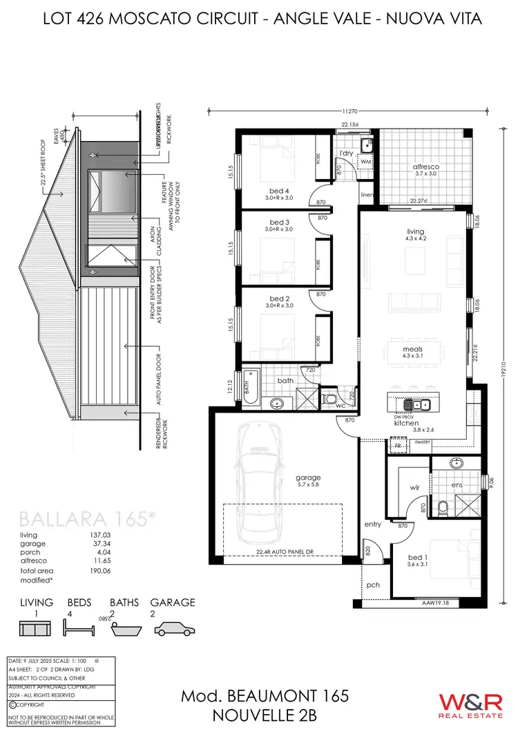 Floorplan of Homely house listing, LOT 426 Moscato Circuit, Angle Vale SA 5117