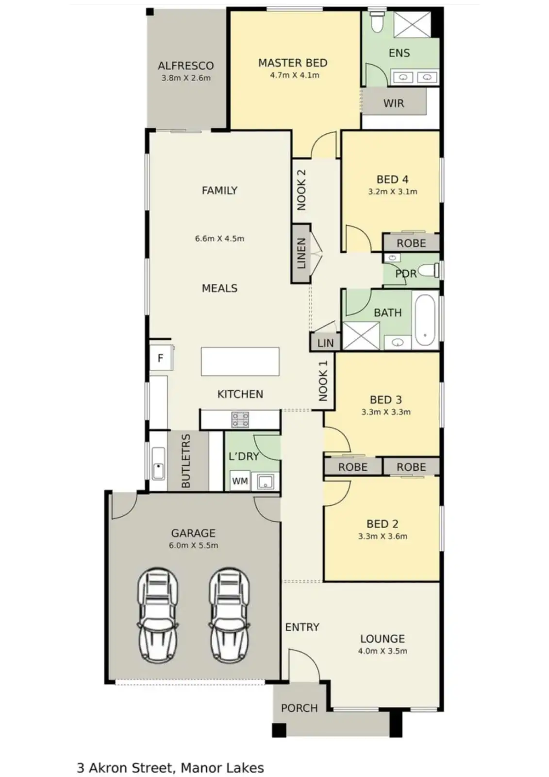 Floorplan of Homely house listing, 3 Akron Street, Manor Lakes VIC 3024