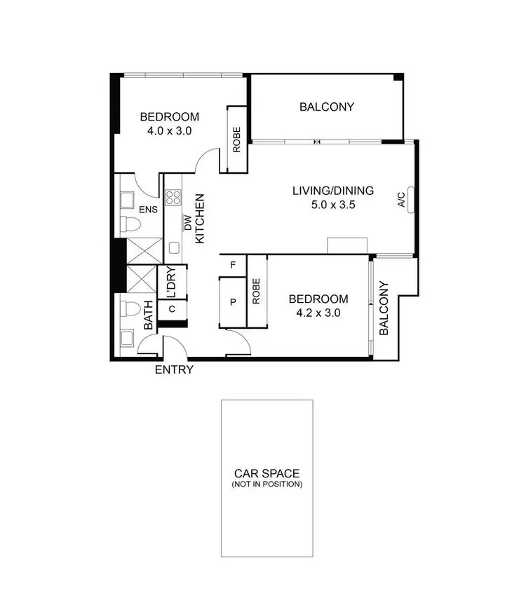 Floorplan of Homely apartment listing, 2202/220 Spencer Street, Melbourne VIC 3000