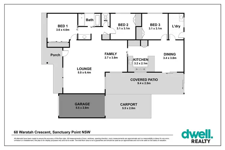 Floorplan of Homely house listing, 68 WARATAH CRESCENT, Sanctuary Point NSW 2540