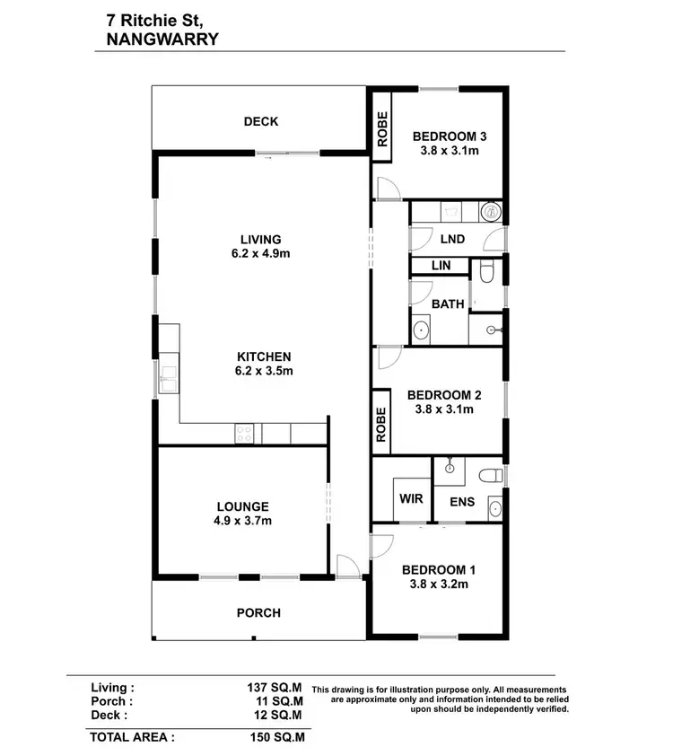 Floorplan of Homely house listing, 7 Ritchie Street, Nangwarry SA 5277