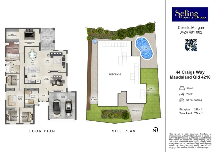 Floorplan of Homely house listing, 44 Craigs Way, Maudsland QLD 4210