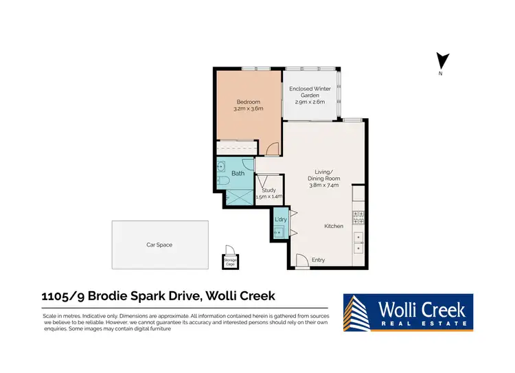 Floorplan of Homely apartment listing, 1105/9 Brodie Spark Drive, Wolli Creek NSW 2205