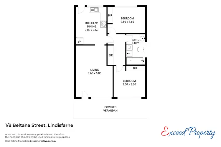 Floorplan of Homely unit listing, 1/8 Beltana Street, Lindisfarne TAS 7015