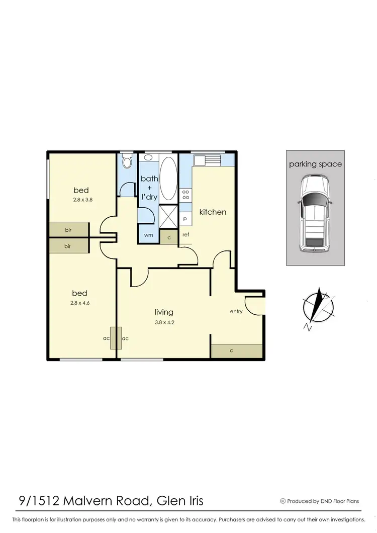 Floorplan of Homely apartment listing, 9/1512 Malvern Road, Glen Iris VIC 3146