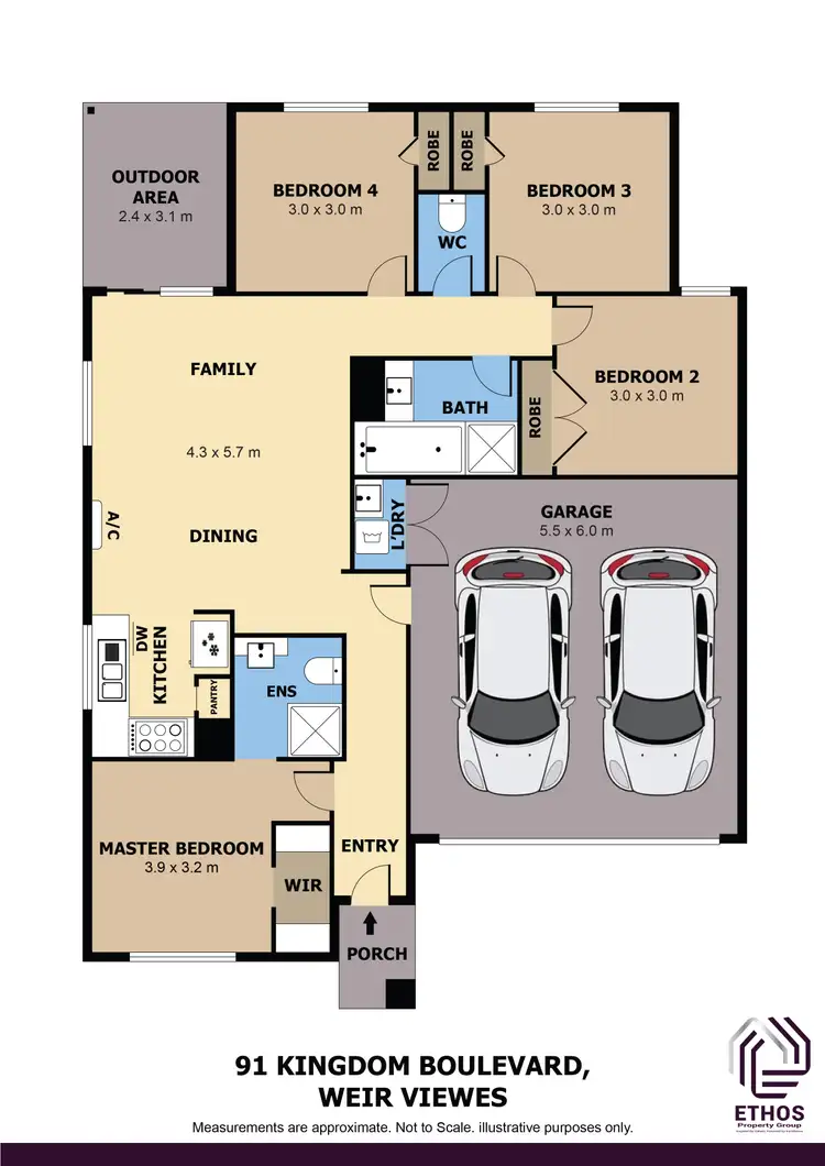 Floorplan of Homely house listing, 91 Kingdom Boulevard, Weir Views VIC 3338