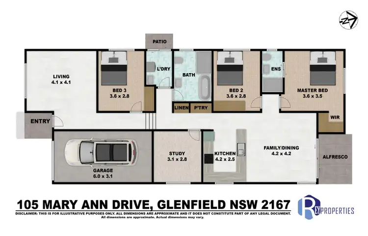 Floorplan of Homely house listing, 105 Mary Ann Dr, Glenfield NSW 2167