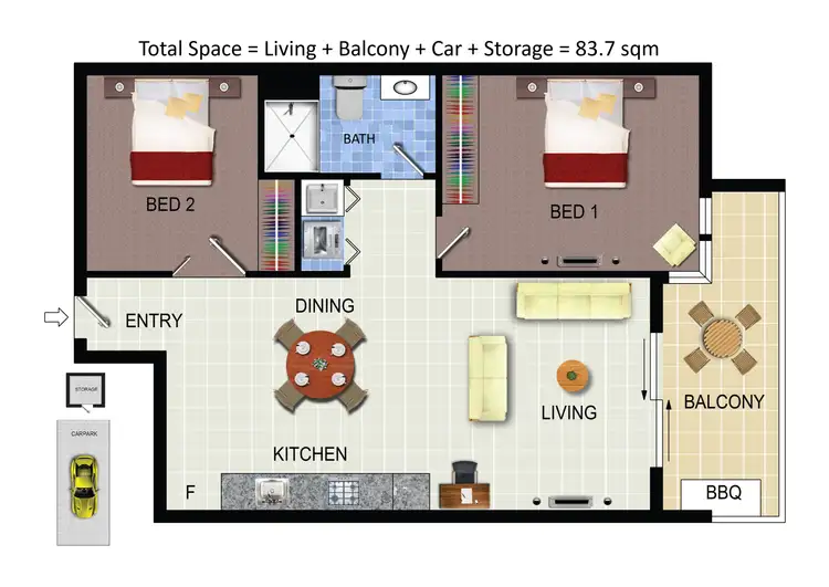 Floorplan of Homely apartment listing, 46/74 Leichhardt Street, Griffith ACT 2603