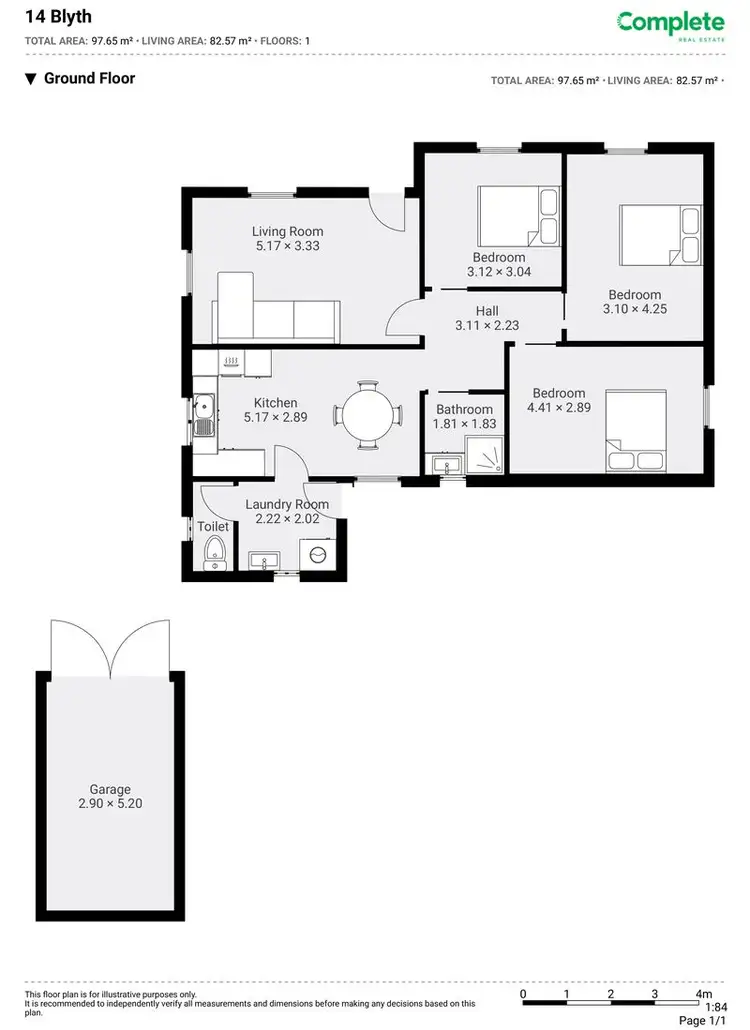 Floorplan of Homely house listing, 14 BLYTH STREET, Mount Gambier SA 5290