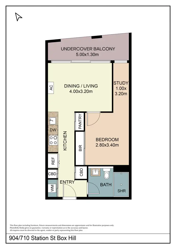 Floorplan of Homely apartment listing, 904/710 Station Street, Box Hill VIC 3128