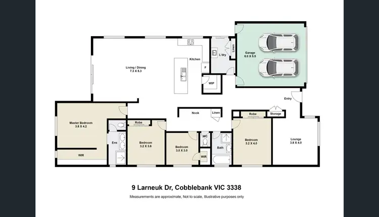 Floorplan of Homely house listing, 9 Larneuk Drive, Cobblebank VIC 3338