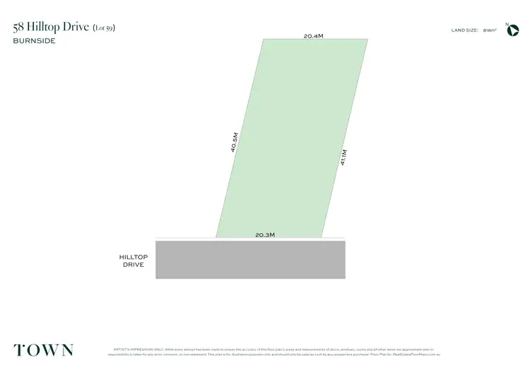 Floorplan of Homely land listing, 58 Hilltop Drive, Burnside QLD 4560