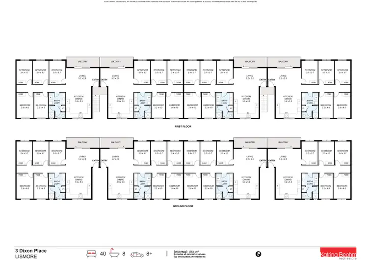 Floorplan of Homely unit listing, 3 Dixon Place, Lismore NSW 2480
