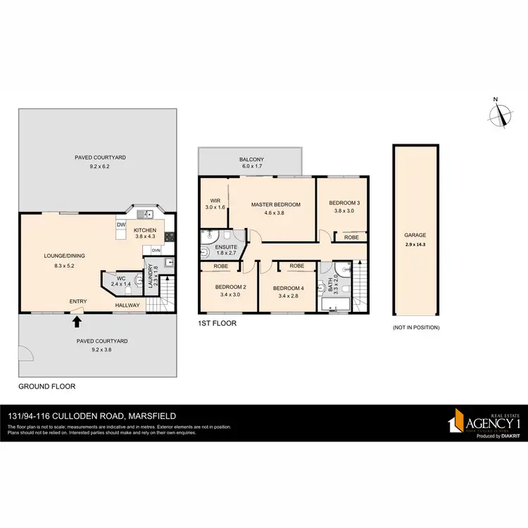 Floorplan of Homely townhouse listing, 131/94-116 Culloden Road, Marsfield NSW 2122
