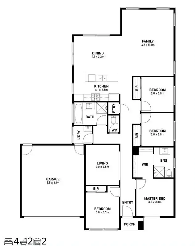 Floorplan of Homely house listing, 6 Shrubs Road, Mambourin VIC 3024