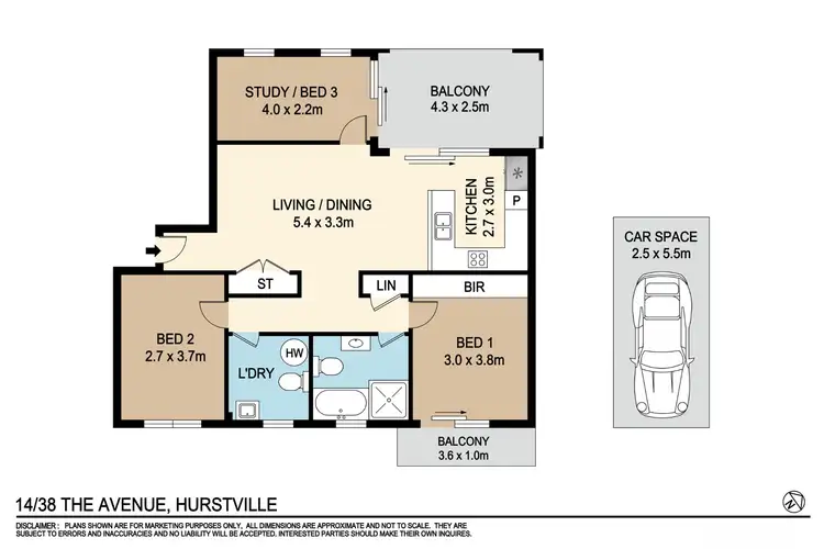 Floorplan of Homely apartment listing, 14/38 The Avenue, Hurstville NSW 2220