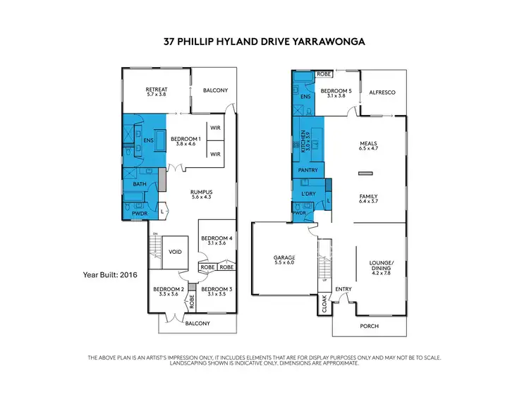 Floorplan of Homely house listing, 37 Phillip Hyland Drive, Yarrawonga VIC 3730