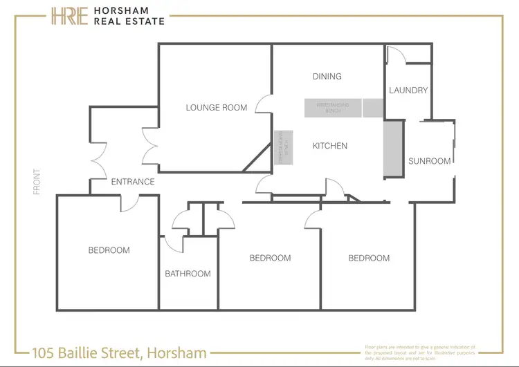 Floorplan of Homely house listing, 105 Baillie Street, Horsham VIC 3400