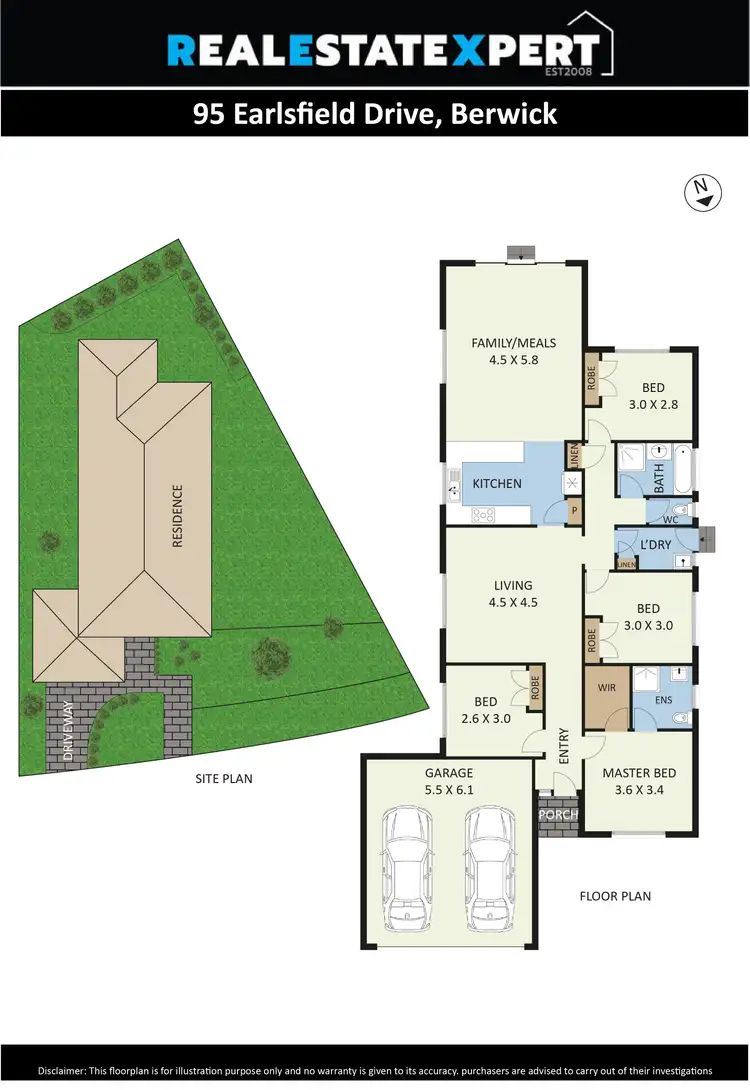 Floorplan of Homely house listing, 95 Earlsfield Drive, Berwick VIC 3806