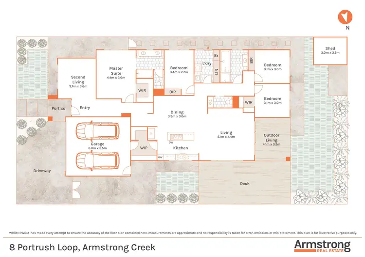 Floorplan of Homely house listing, 8 Portrush Loop, Armstrong Creek VIC 3217